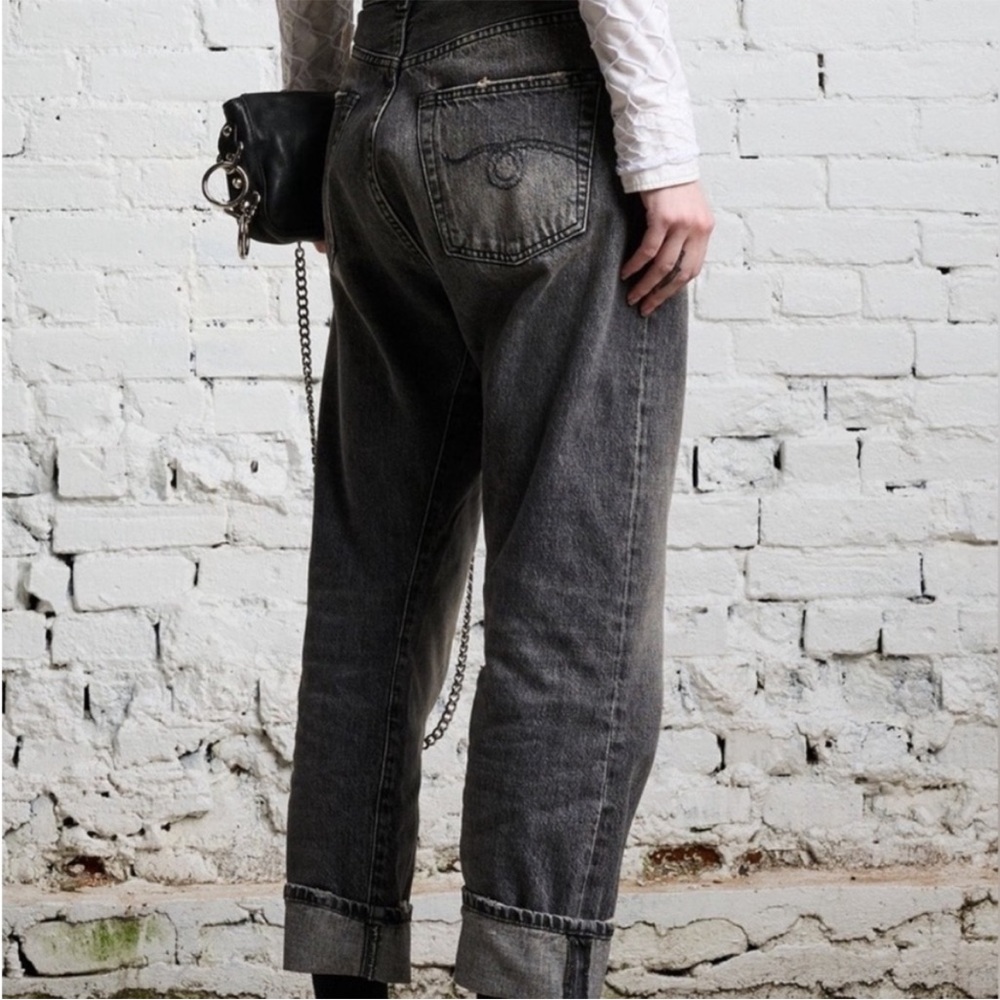 R13 Charcoal Boyfriend Jeans - Picture 2 of 13